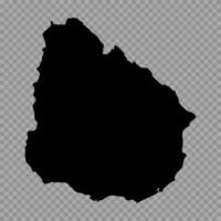trasparente sfondo Uruguay semplice carta geografica vettore
