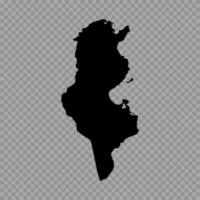trasparente sfondo tunisia semplice carta geografica vettore