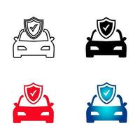 astratto assicurazione auto silhouette illustrazione vettore