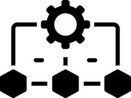 solido icona per flusso di lavoro processi vettore