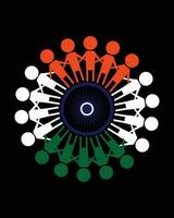 India indipendenza giorno, 15 agosto. vettore tipografico emblemi, logo o distintivi. utilizzabile per indipendenza giorno di India saluto carte, 15 agosto magliette, manifesti e India indipendenza giorno banner