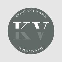 iniziale kv logo lettera monogramma lusso mano disegnato vettore