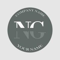 iniziale ng logo lettera monogramma lusso mano disegnato vettore