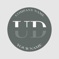 iniziale ud logo lettera monogramma lusso mano disegnato vettore