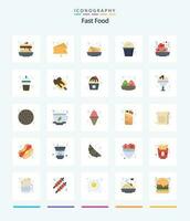 creativo veloce cibo 25 piatto icona imballare come come pepita. cibo. insalata. veloce. veloce cibo vettore