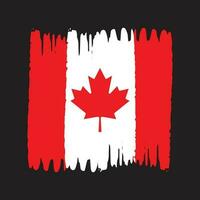 creativo mano disegnato spazzola ictus bandiera di Canada nazione vettore illustrazione, Canada bandiera spazzola ictus