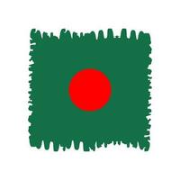 bangladesh bandiera con spazzola colpi vettore illustrazione, bangladesh bandiera spazzola vettore