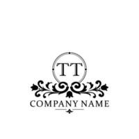 iniziale lettera tt semplice e elegante monogramma design modello logo vettore