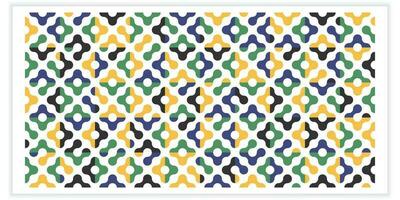 colorato geometrico mosaico illustrazione con creativo astratto forme. sparpagliato su un' bianca sfondo vettore