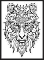 animali mandala adulto colorazione pagine vettore