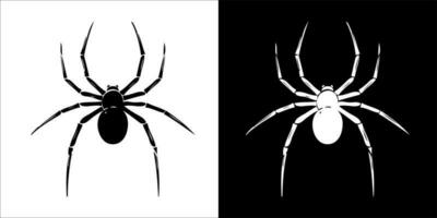illustrazione, vettore grafico di ragno icona, nel nero e bianca, con trasparente sfondo