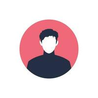 profilo Immagine di uomo avatar per sociale reti con metà cerchio. moda vettore. luminosa vettore illustrazione nel di moda stile.
