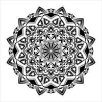 astratto nero bianca mandala sfondo modello design con islamico arte mandala vettore