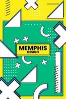 illustrazione vettoriale di memphis in stile retrò modello a forma geometrica