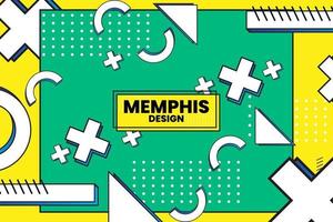 illustrazione vettoriale di memphis in stile retrò modello a forma geometrica