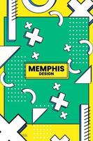 illustrazione vettoriale di memphis in stile retrò modello a forma geometrica