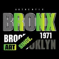 Bronx tipografia design per maglietta, vettori