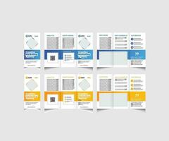 creativo aziendale attività commerciale marketing trifold opuscolo modello design. minimalista trifold opuscolo disposizione. vettore