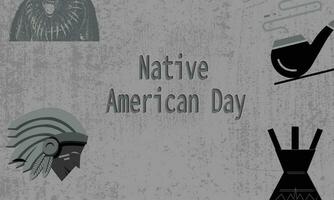 nativo americano collage arte modello vettore