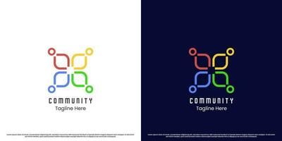 solidarietà Comunità logo design illustrazione. astratto geometrico creativo semplice piatto silhouette forma Comunità sociale persone gruppo raccolta. adatto per icone di amicizia, organizzazione moderno. vettore