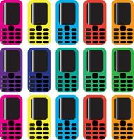 colorato Telefono mobile cellula cellulare icona trasparente sfondo eps vettore arte imballare