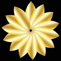 floreale foglia decorativo ornamentale design con rami nel d'oro pendenza premio vettore arte simmetrico