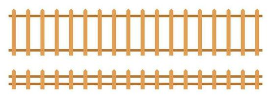 di legno recinto nel piatto stile vettore illustrazione isolato su bianca