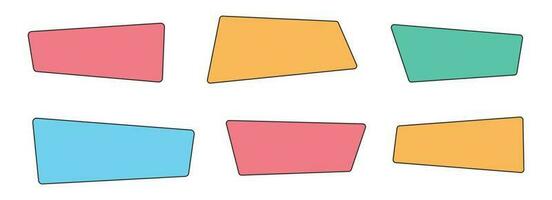geometrico colorato banner nel piatto stile vettore illustrazione isolato su bianca