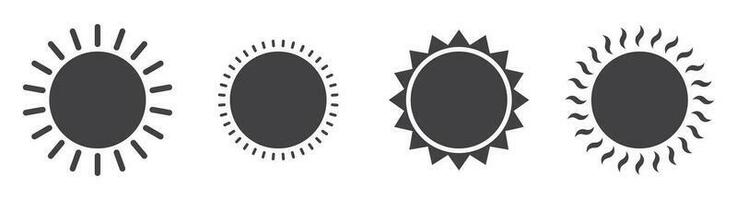 sole icona collezione vettore illustrazione isolato su bianca