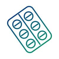 le pillole sigillano lo stile della linea dei farmaci vettore