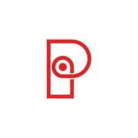 lettera p perno Posizione linea geometrico logo vettore