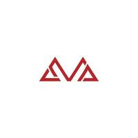 lettera m triangoli linea semplice geometrico logo vettore