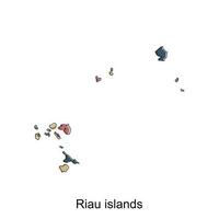 carta geografica di Riau isole design modello, vettore illustrazione di carta geografica di Indonesia su bianca sfondo