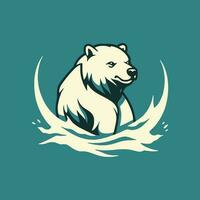 animale orso logo illustrazione vettore design modello