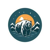 animale orso logo illustrazione vettore design modello