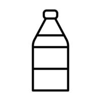 stile della linea del latte in bottiglia vettore