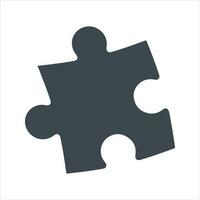 puzzle icona. vettore e glifo