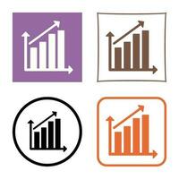 crescente statistica vettore icona