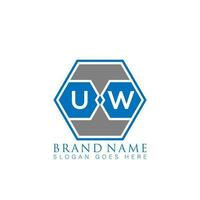 uw creativo minimalista lettera logo. uw unico moderno piatto astratto vettore lettera logo design.