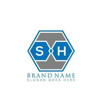 sh creativo minimalista lettera logo. sh unico moderno piatto astratto vettore lettera logo design.