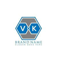 vk creativo minimalista lettera logo. vk unico moderno piatto astratto vettore lettera logo design.