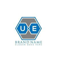 ue creativo minimalista lettera logo. ue unico moderno piatto astratto vettore lettera logo design.