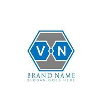 vn creativo minimalista lettera logo. vn unico moderno piatto astratto vettore lettera logo design.