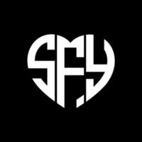 sfy creativo amore forma monogramma lettera logo. sfy unico moderno piatto astratto vettore lettera logo design.