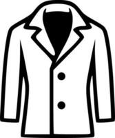cappotto giacca capi di abbigliamento nero lineamenti trasparente vettore illustrazione