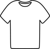 maglietta capi di abbigliamento nero lineamenti trasparente vettore illustrazione