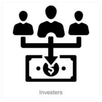 investitori e lavoro di squadra icona concetto vettore