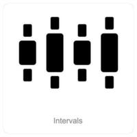 intervalli e diagramma icona concetto vettore