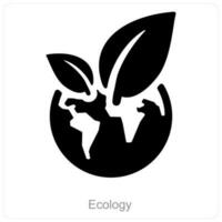 ecologia e ambiente icona concetto vettore