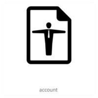 account e attività commerciale icona concetto vettore